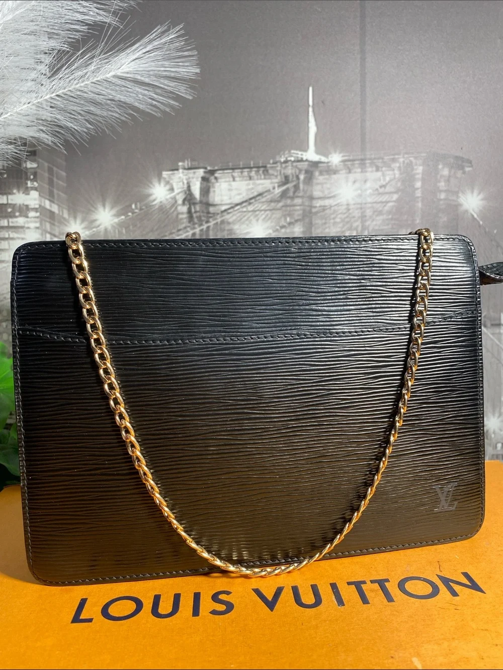 Authentic Rare Louis Vuitton Vintage Black Epi Leather Bag